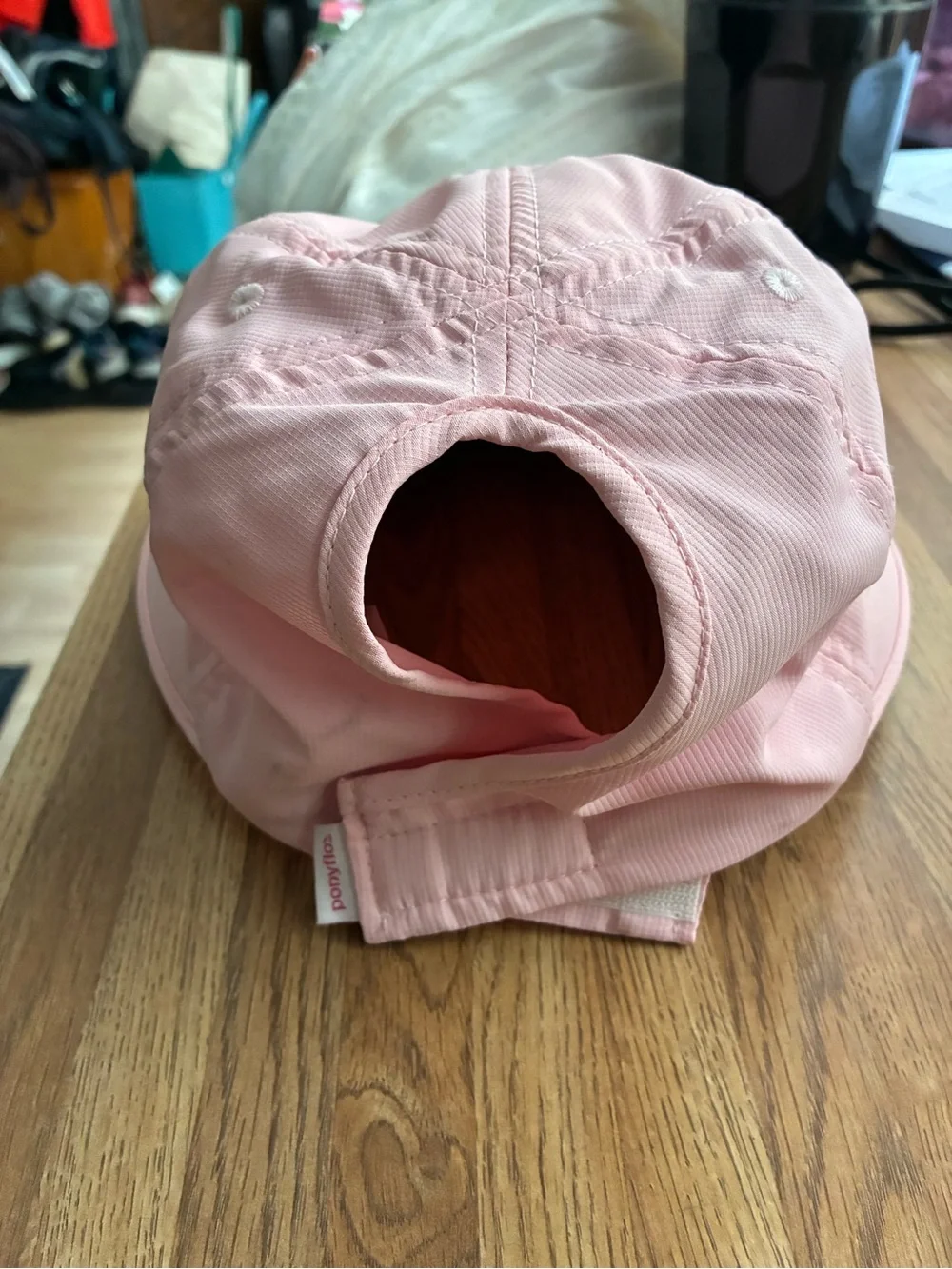 Light Pink Ponyflo Baseball Cap NWOT - Picture 2 of 5
